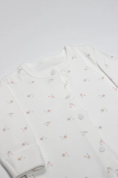 NessiWorld Grow İn Love Bebe Tulum 15103 Pembe Ekru - 2