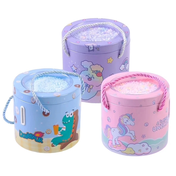 Kilitli Metal Yuvarlak Kumbara - 2