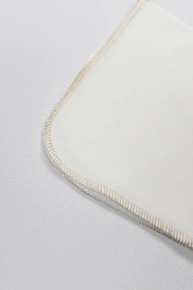 NessiWorld Organik 28x28 6'Lı Penye Mendil 90103 Ekru - Resim 2