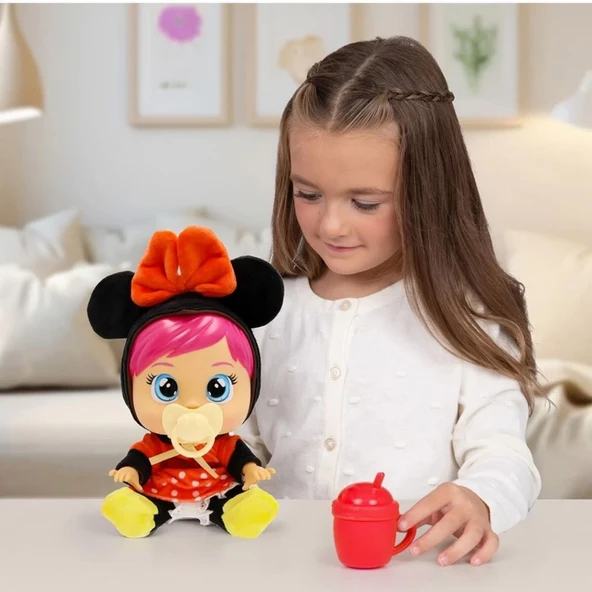 Cry Babies Love and Care Minnie Kostümlü Bebek - 3
