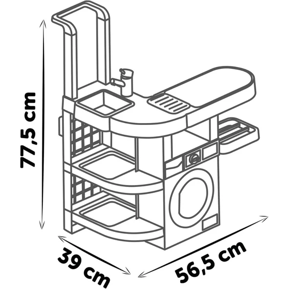 Smoby Rowenta Çamaşır Odası - Resim 3