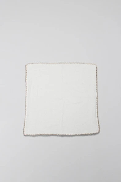 NessiWorld Organik 28x28 6'Lı Havlu Mendil 90105 Ekru - Resim 4