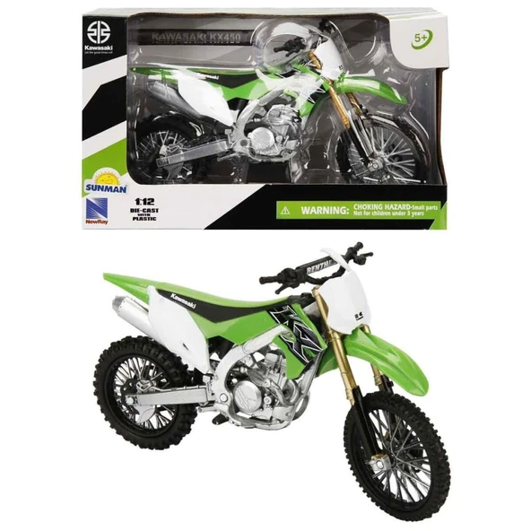 57483 NessiWorld- Kawasakı  KX450 Yeşil 1:12 ürün görseli 1