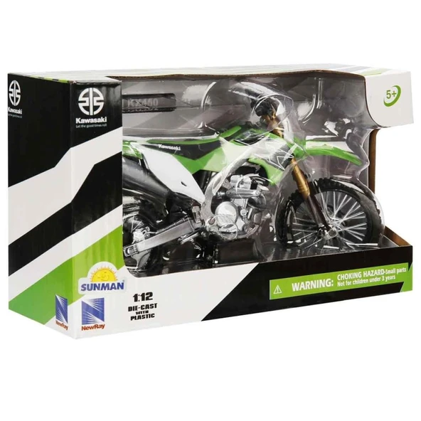57483 NessiWorld- Kawasakı  KX450 Yeşil 1:12 - Resim 4