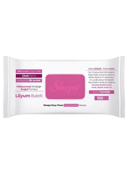 NessiWorld Yüzey Temizlik Havlusu 100 Adet Lilyum Pembe - 2