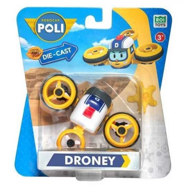 Robocar Poli Metal Araç Karakter Figür Droney - 2