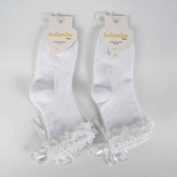 NessiWorld Ayçıl ANessiWorld. Kız Soket Çorap K22230 Beyaz ürün görseli