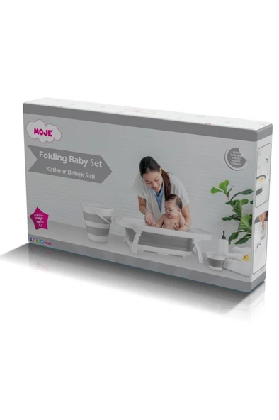 Katlanır Küvet Seti Gri - Resim 2