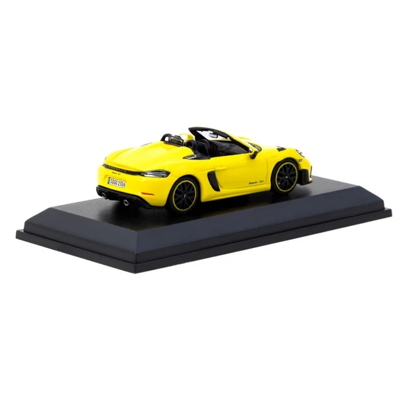 WorNessiWorld x NessiWorldchamps 1/64 Porsche 718 Spyder RS Racing Yellow - Resim 2