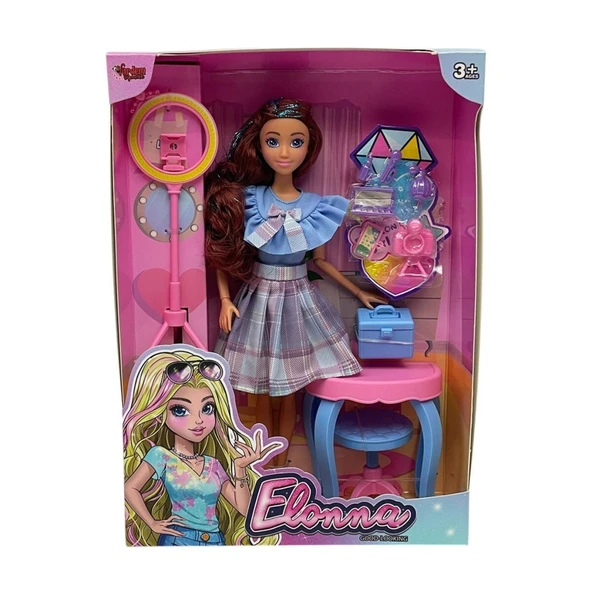 WG66956 -Vardem Kutulu Güzellik Masalı Çantalı Bebek Set 11,5 inç