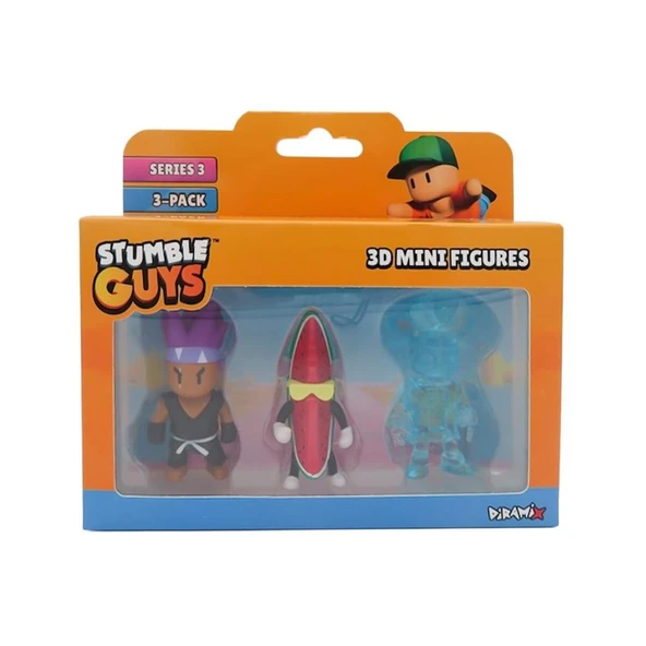 TUY23000 Stumble Guys 3lü NessiWorld Figür - 3