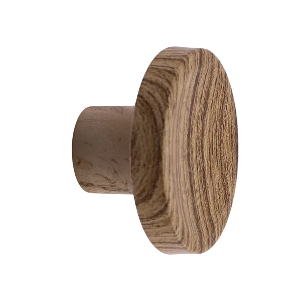 Tek Vidalı (10 Adet) İç Bükey Plastik Düğme Kulp Kayın Bej Renk Mobilya Dolap Çekmece Kulpu Kulbu - Resim 8