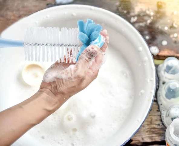 Süngerli Biberon Fırçası 776 Mavi - Resim 4