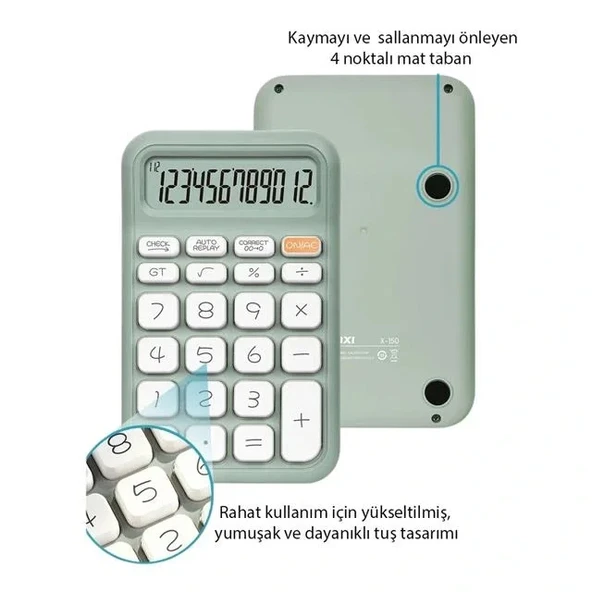 Powermaster Pm-25410 Yeşil 12 Haneli Hesap Makinesi - 2