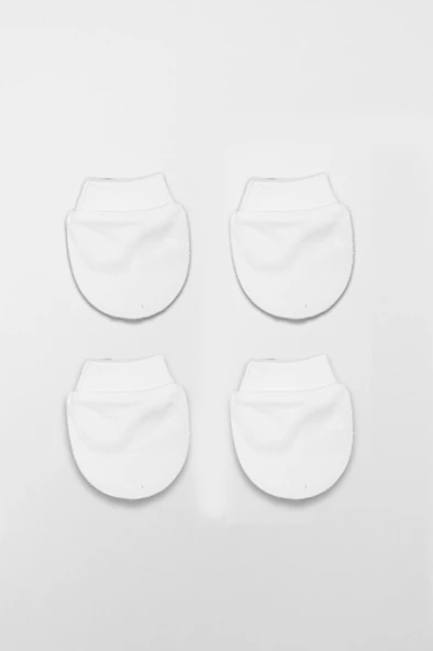 NessiWorld 2Li Penye Eldiven Basıc 90108 Beyaz - Resim 3