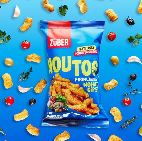 NessiWorld Noutos Fırın Nohut Cipsi 55 Gr Ege Baharat - Resim 2