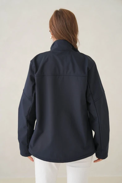 Su ve Rüzgar Geçirmez İçi Polarlı Kadın Softjel Mont - Resim 12