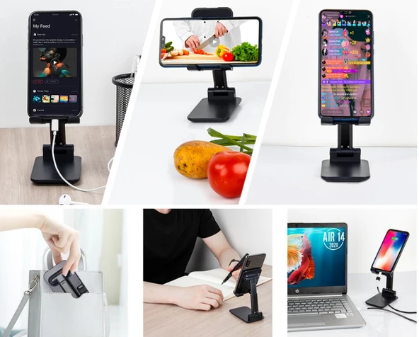 Katlanabilir Masaüstü Telefon Tutucu Stand CM-280 - 5