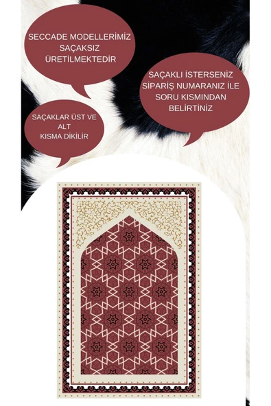 Lacivert Kaymaz Taban Seccade – Ortopedik, Çeyizlik ve Damat Bohçası İçin Hediyelik Namazlık  BORDO - Resim 2