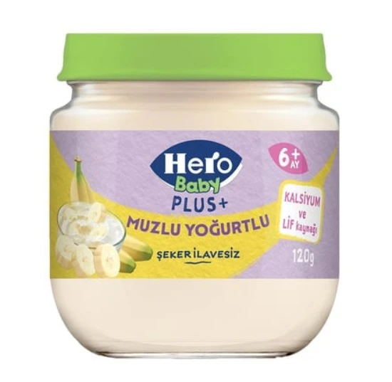 Hero Baby Plus Muzlu Yoğurtlu Kavanoz Mama 120 Gr
