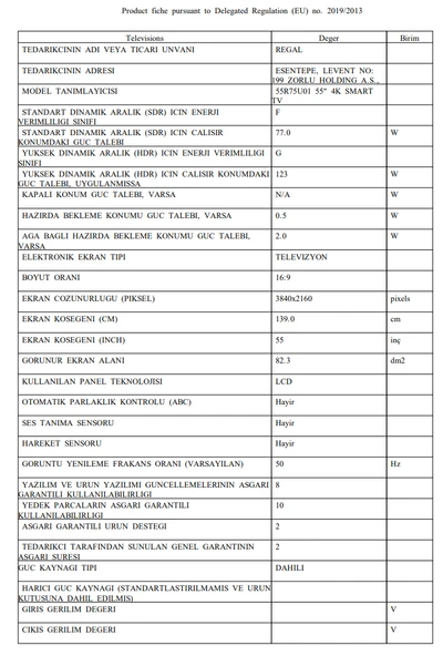 Regal 55R75U01 55" 139 Ekran 4K Ultra HD Smart LED TV - Resim 8