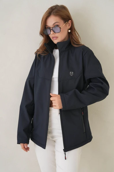 Su ve Rüzgar Geçirmez İçi Polarlı Kadın Softjel Mont - Resim 7