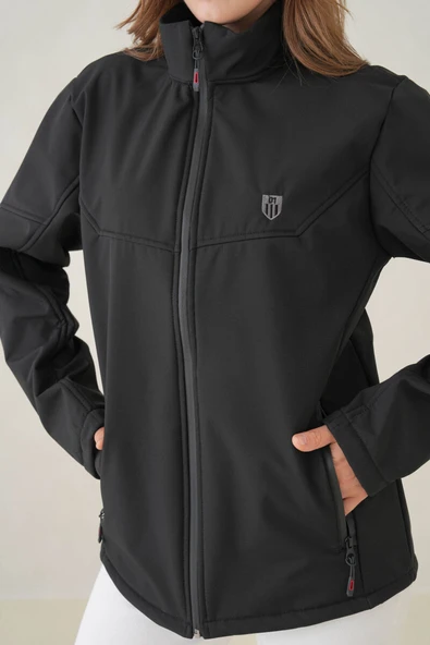 Su ve Rüzgar Geçirmez İçi Polarlı Kadın Softjel Mont - Resim 5