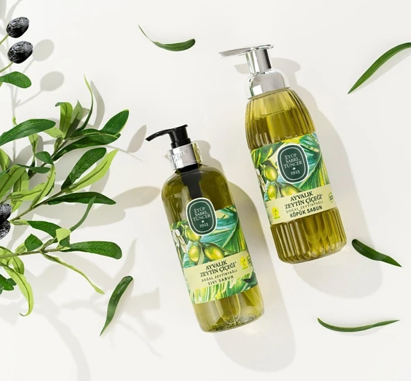 Doğal Zeytinyağlı Köpük Sabun 500 ml Ayvalık Zeytin Çiçeği - Resim 2