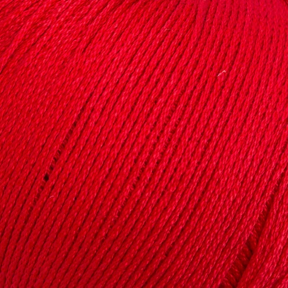 La Mia Lux Mercerized Cotton Kırmızı El Örgü İpi - 19 - 33745 - Resim 2