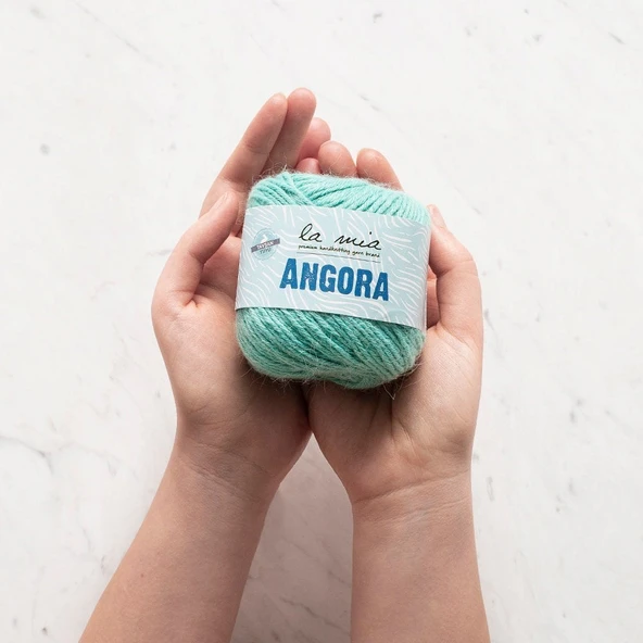 La Mia Angora 50gr Turuncu El Örgü İpi - L126 - 33798 - Resim 3