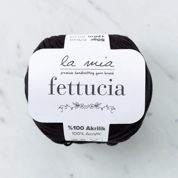 La Mia Fettucia Siyah El Örgü İpi - L006 - 33876 ürün görseli 1