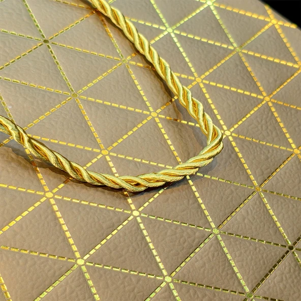 Toptan Mini Boy Gold Karton Hediye Çantası - 2