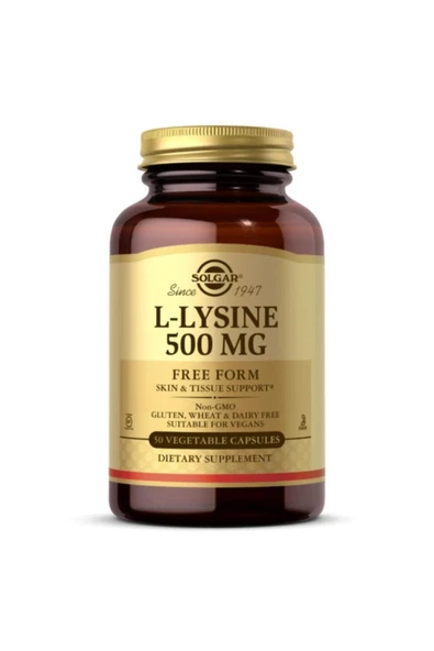 SOLGAR L-lysine 500 Mg 50 Kapsül