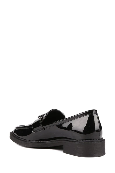 Stato - Siyah Rugan Bağcıksız Kadın Loafer - Resim 5