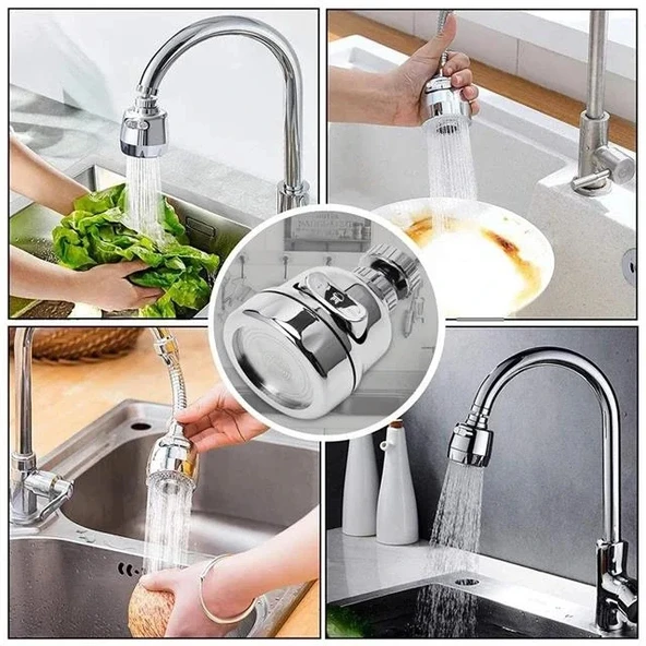 Sunup Sn-27115 3 Kademeli Tasarruflu Musluk Başlığı 360 Derece - Resim 3