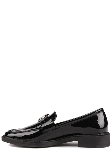 Stato - Siyah Rugan Bağcıksız Kadın Loafer - Resim 4