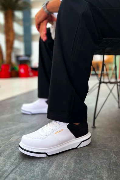 CH075 - CBT Signature Erkek Ayakkabı BEYAZ/SIYAH - Resim 3