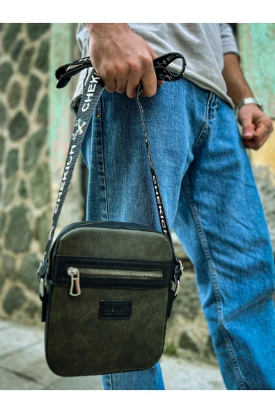 CH102 - Stealht Kare Erkek Çanta SIYAH / HAKI - 2