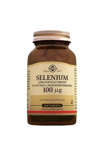 SOLGAR Selenyum 100mcg 100 Tablet