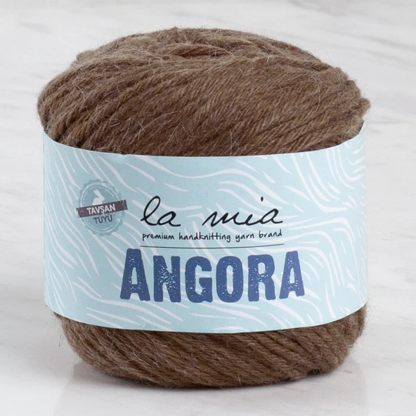 La Mia Angora 50gr Kahverengi El Örgü İpi - L133 - 33808 ürün görseli 1