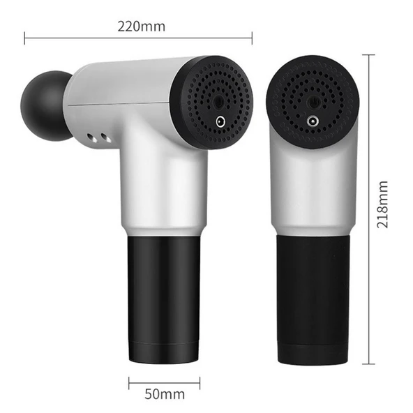 BUFFER® 6 Farklı Seviyeli Titreşimli 4 Farklı Başlıklı Büyük Boy Masaj Tabancası - 3