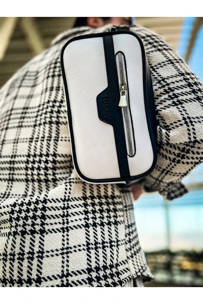 CH101 - Poani Tablet Erkek Çanta BEYAZ/SIYAH - 4