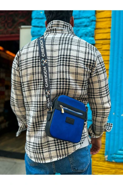 CH102 - Stealht Kare Erkek Çanta SIYAH/MAVI - 3