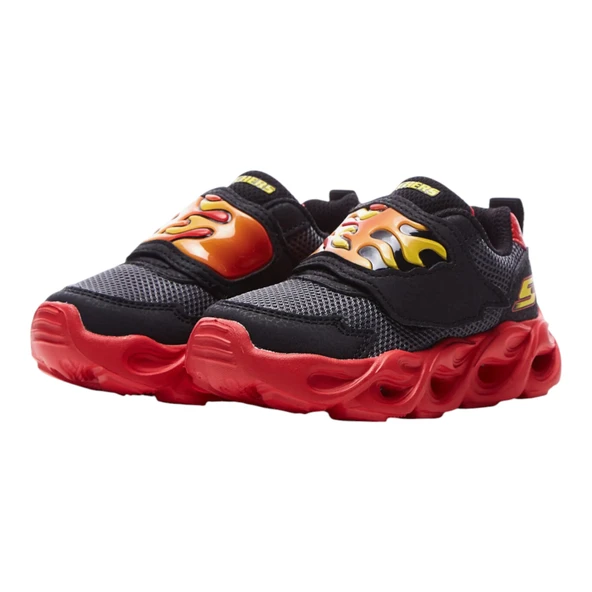 Erkek Çocuk Siyah Işıklı Spor Ayakkabı - Resim 4