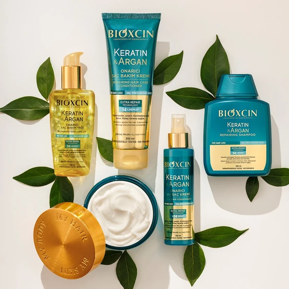 Keratin & Argan Onarıcı Saç Bakım Yağı 150 ml - Yıpranmış ve Hasar Görmüş Saçlar - 8