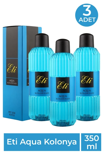 Eti Aqua Kolonya 350 ml 3 Adet ürün görseli