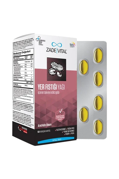 ZADE VİTAL Yer Fıstığı Yağı 60 Blister Kapsül