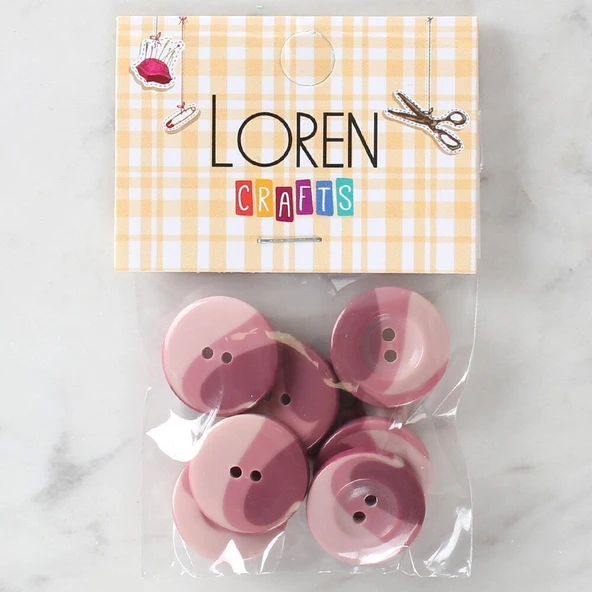 Loren Crafts 8'li Düğme Gül Kurusu - 1140 ürün görseli 1
