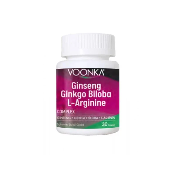 Voonka Ginseng Ginkgo Biloba L-Arginine 30 Kapsül ürün görseli