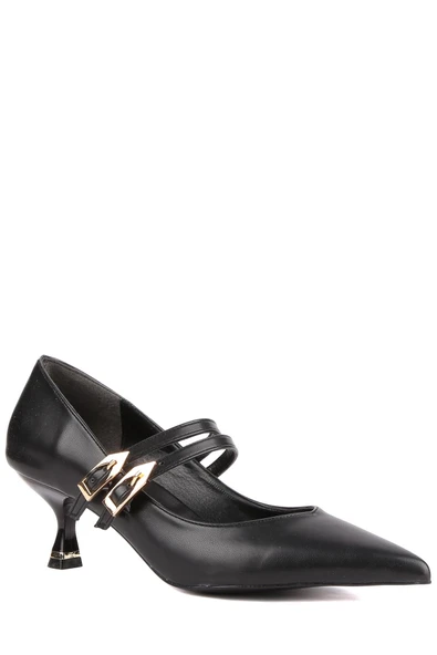 Stato - Siyah Renk Tokalı Kadın Topuklu Ayakkabı - Resim 3